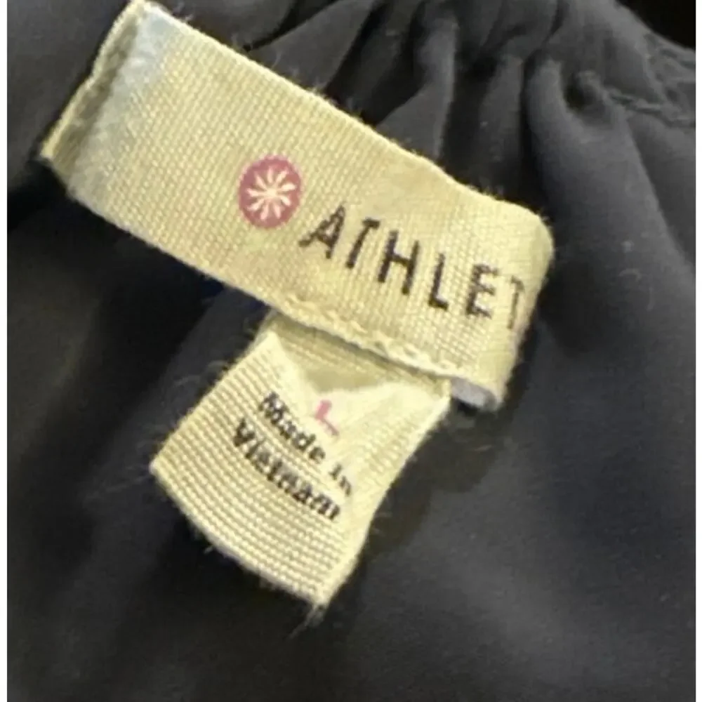 Athleta Martinique Navy Sleeveless Dress, Faux Wrap Tassel Tie Back, Large - Picture 7 of 7